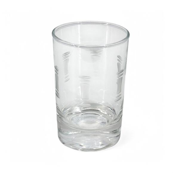Libbey Juice Glasses Cut Etched Hourglass MCM Vintage Lot of 6 - Picture 5 of 10